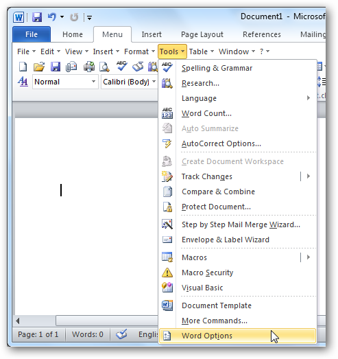 Bring Office 2003 Menus Back to 2010 with UBitMenu