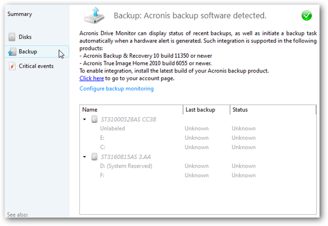 Monitor your Hard Drive’s Health with Acronis Drive Monitor