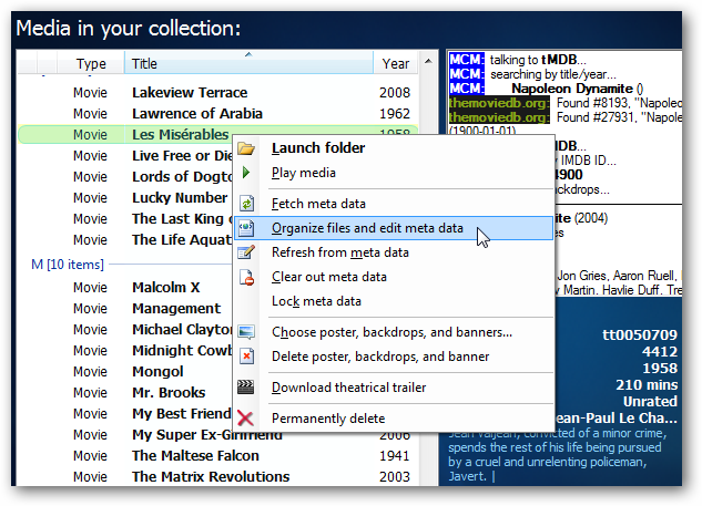 Add Cover Art and Metadata to the Media Center Movie Library with Media ...