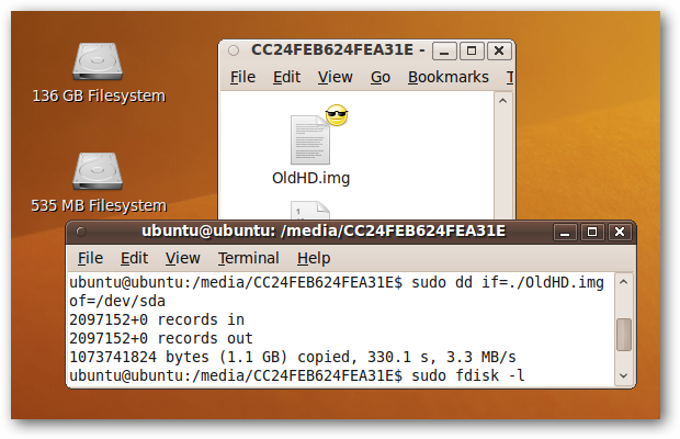 Make a Drive Image Using an Ubuntu Live CD