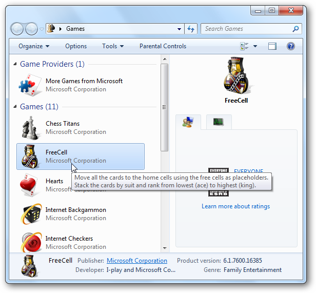Quick Tip: Turn Off Games in Windows 7