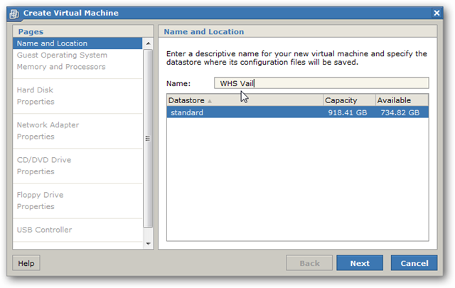 Install Windows Home Server "Vail" on VMware Server