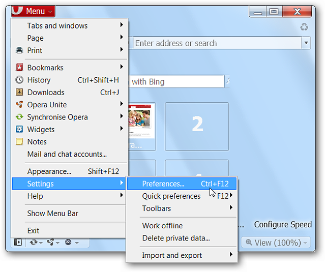 Change the Actions for File Types in Opera