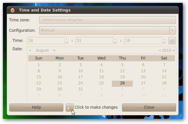 Sync the Clock with Internet Time Servers in Ubuntu 10.04