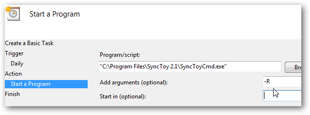 Schedule SyncToy to Run Automatically With Task Scheduler in Windows 7
