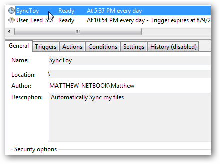 Schedule SyncToy to Run Automatically With Task Scheduler in Windows 7
