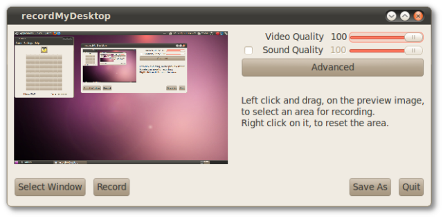 Record Screen Activity in Ubuntu with RecordMyDesktop