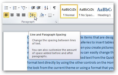 Customize the Default Line Spacing in Word 2007 & 2010
