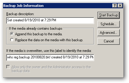 How To Backup Your Windows Home Server System State