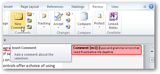 How To Add Comments to Documents in Word 2010
