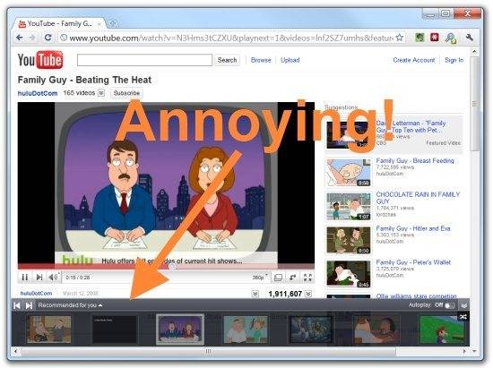 How Do I Get Rid of the Annoying YouTube Bottom Bar?