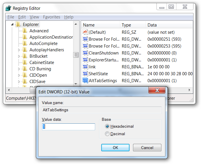 Stupid Geek Tricks: How to Switch Windows 7 to the XP Style Alt-Tab ...