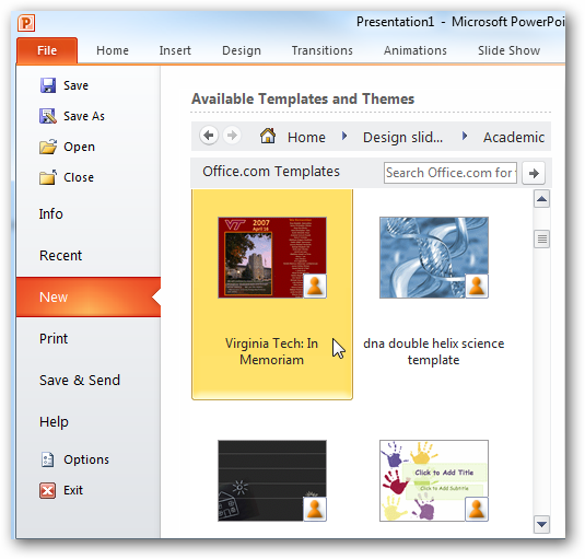 Beginner: Using Templates in MS Office 2010 & 2007
