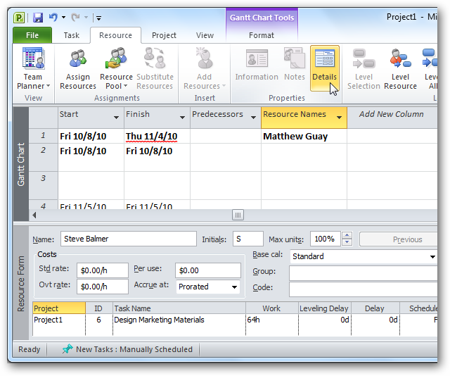 Getting Started With Microsoft Project 2010