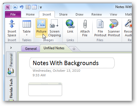 Personalize Your OneNote 2010 Notebooks With Backgrounds and More