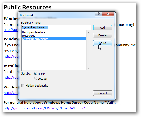Use Bookmarks to Navigate Word Documents Faster