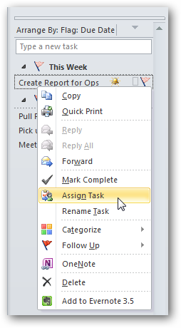 Beginner: How to Assign Tasks to Other People in Outlook 2010