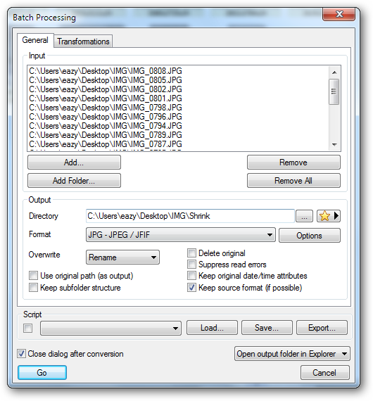 How to Batch Resize Groups of Photographs Using XnView
