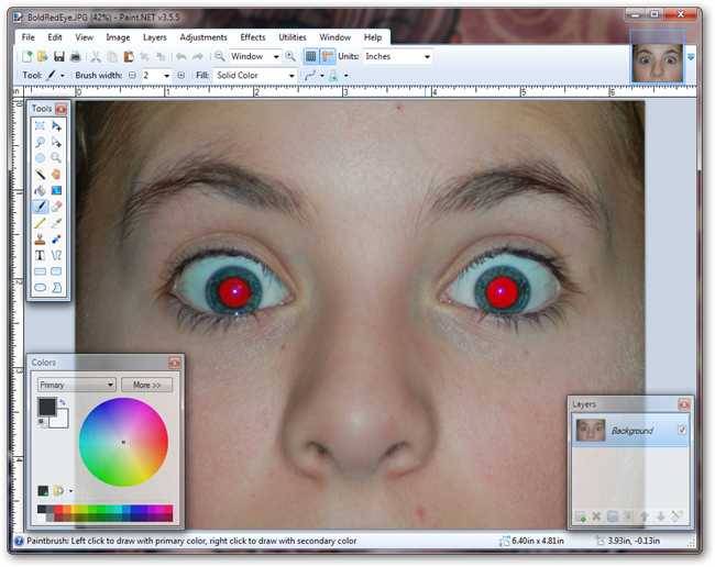 Use Paint.NET to Remove Red Eye From Flash Photography