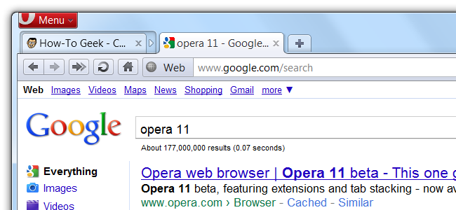 Opera 11 Adds Tab Stacking, Extensions, and More [Screenshot Tour]