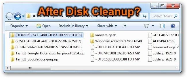 Why Doesn't Disk Cleanup Delete Everything from the Temp Folder?