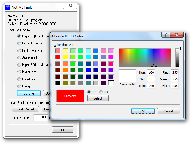 Here’s How to Create a Blue Screen of Death in Any Color You Want