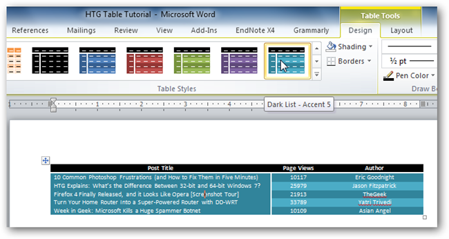 Beginner Geek: Add Flair to Word Documents Using Tables