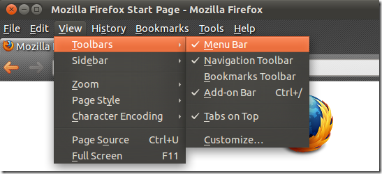 How to Bring Back the Firefox Default Menu Button in Ubuntu 11.04