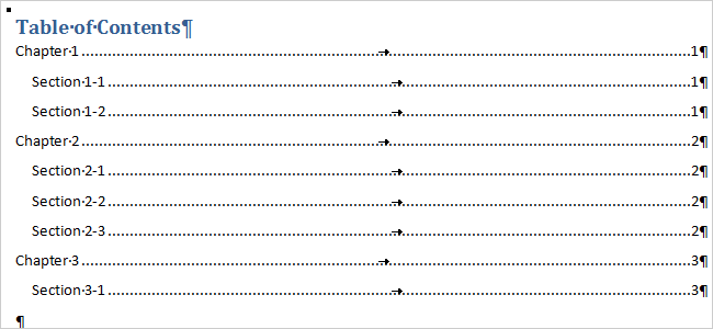Create One Table of Contents from Multiple Word 2010 Documents
