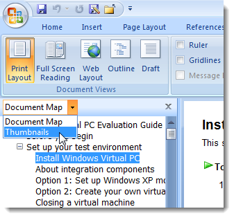 Learn How to Use the Document Map in Word 2007