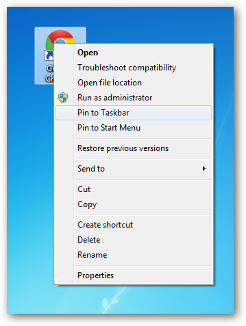 How to Pin Apps With Custom Parameters to the Taskbar in Windows 7