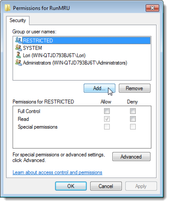 Tweak the History in the Run Dialog Box in Windows