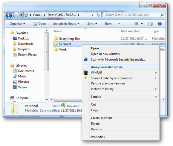 How to Use Offline Files in Windows to Cache Your Networked Files Offline