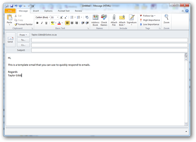 How to Create and Use Templates in Outlook 2010