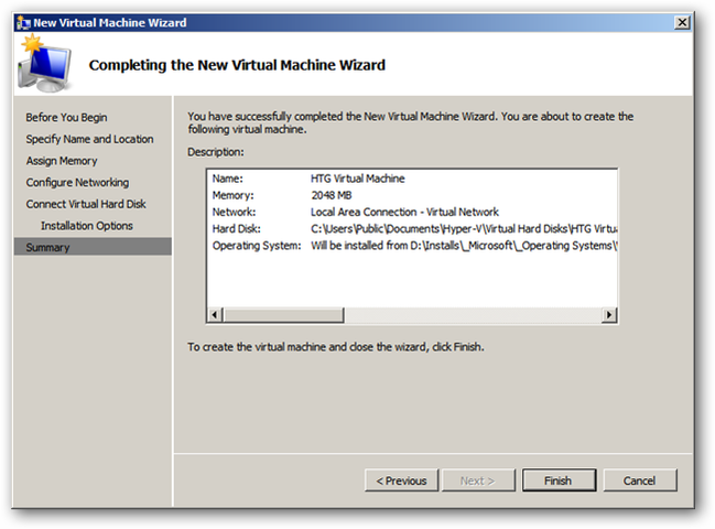 IT: How to Create a Virtual Machine in Hyper-V on Windows Server 2008