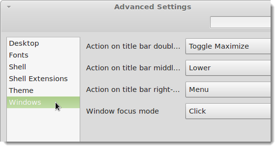 Linux Default Window How to Roll a Window Up Into its Title Bar in Linux Mint 12