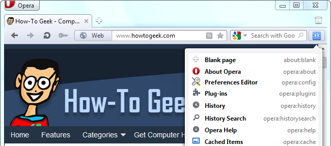 Z Intra Opera Find Hidden Features on Opera's Internal Opera: Pages