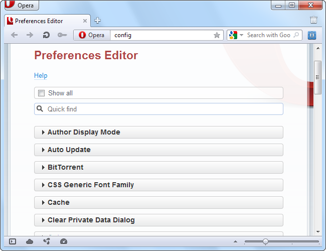 Function Sheet Opera Find Hidden Features on Opera's Internal Opera: Pages