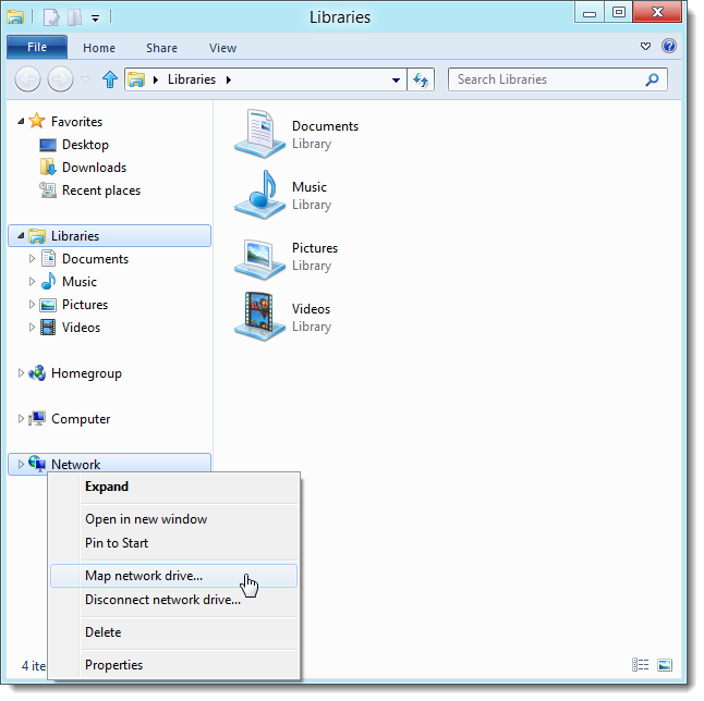 Computer Network File Navigator Transfer Files Between a Windows 8 PC and a Windows 7 PC