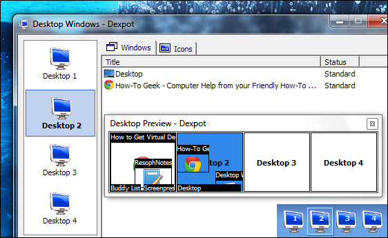 How to Get Virtual Desktops on Windows with Dexpot