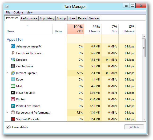 Task Manager Small How to Use the New Task Manager in Windows 8 or 10