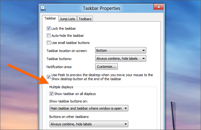 Windows Taskbar Multitasking How to Tweak the New Multi-Monitor Taskbar in Windows 8 or 10