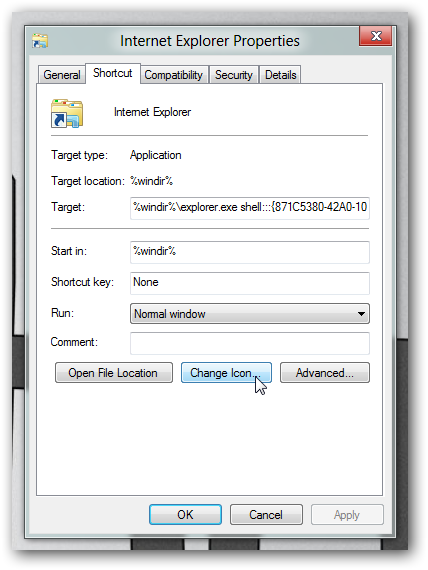 Launch the Desktop Version of IE from the Windows 8 Start Screen