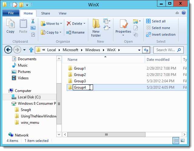 How to Add Items to the New Win+X Menu in Windows 8