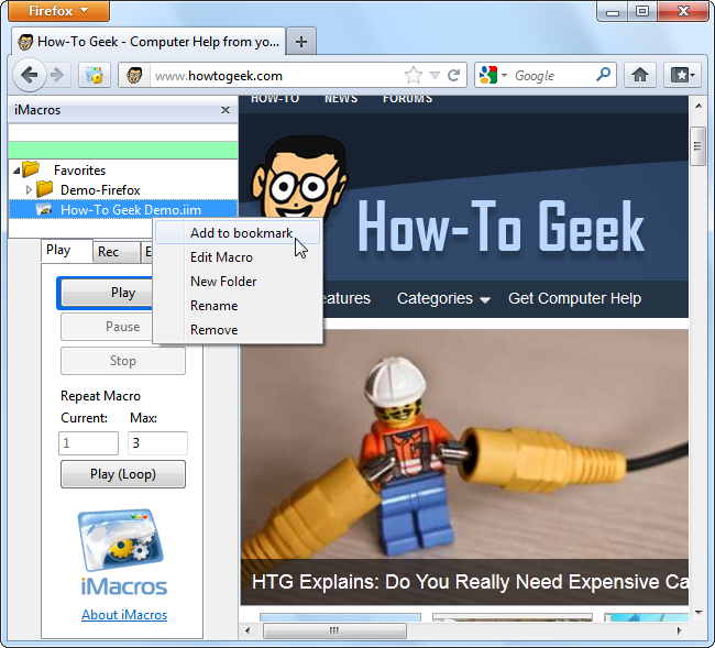 How to Automate Repetitive Web Browser Tasks With iMacros