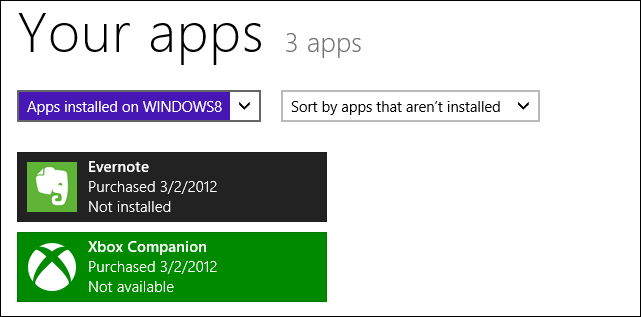 How to See Which Metro Apps You've Installed on Each Windows 8 PC