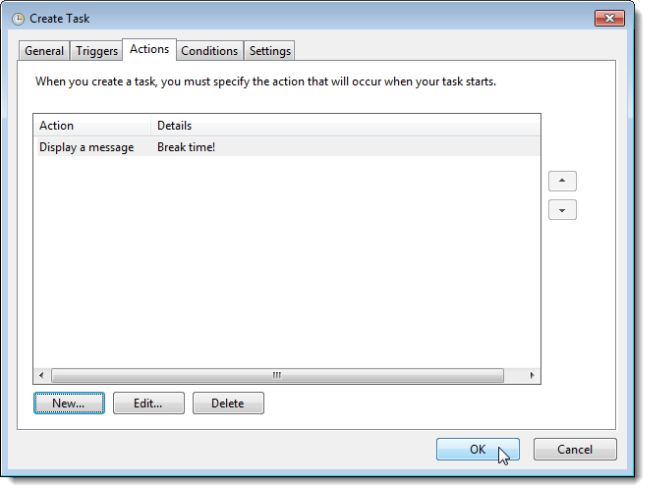 Windows Task Dialog Examples How to Create a Repeating Alarm in Windows 7 Without Extra Software
