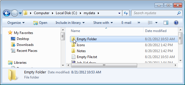 Empty File Display Automatically Clean Out and Remove Empty Files and Folders