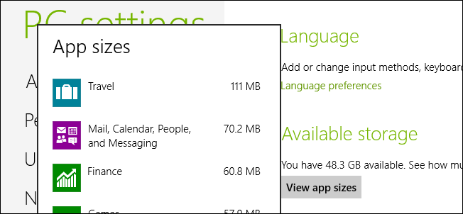 Beginner: How to See Used Drive Space for Metro Apps in Windows 8