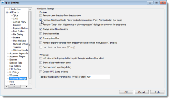 Settings In Windows 7 Easily Tweak Windows 7 and Vista by Adding Tabs to Explorer, Creating ...